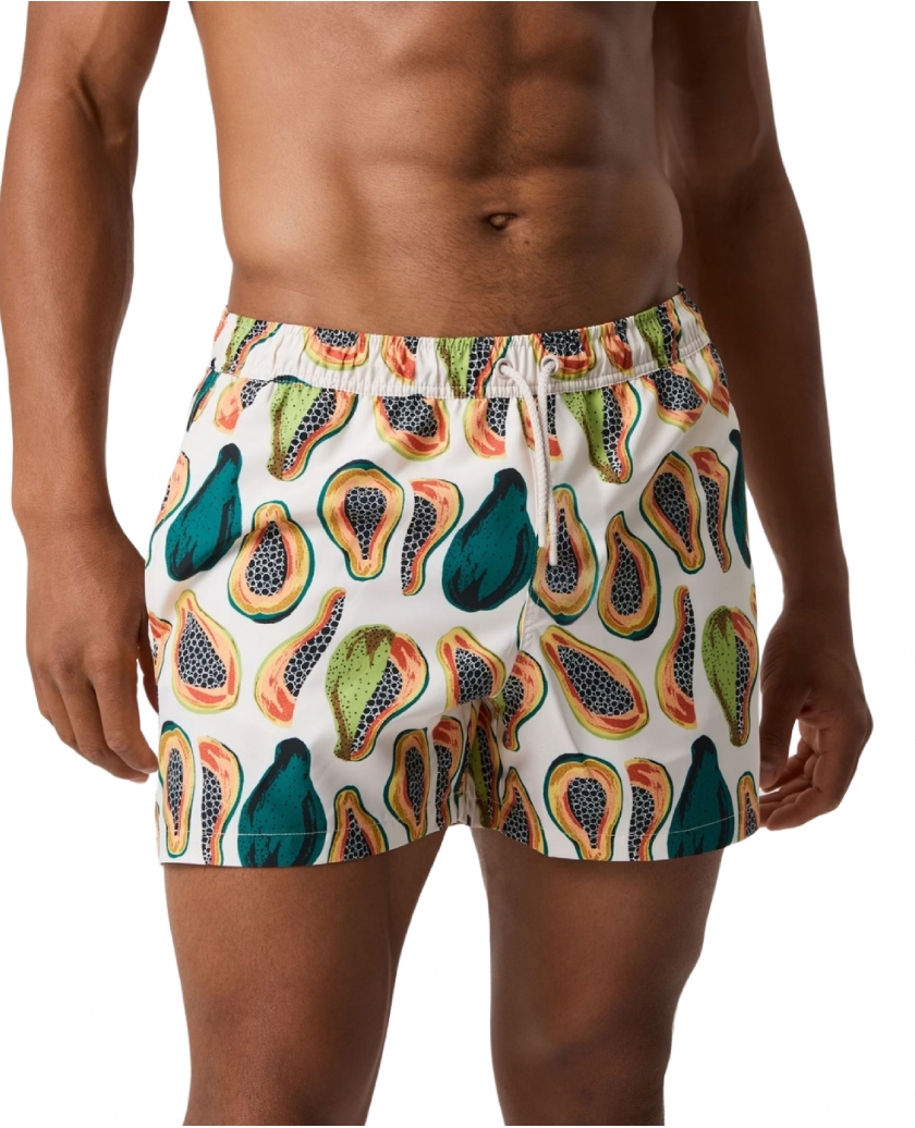 BORG PRINT SWIM SHORTS PAPAYA