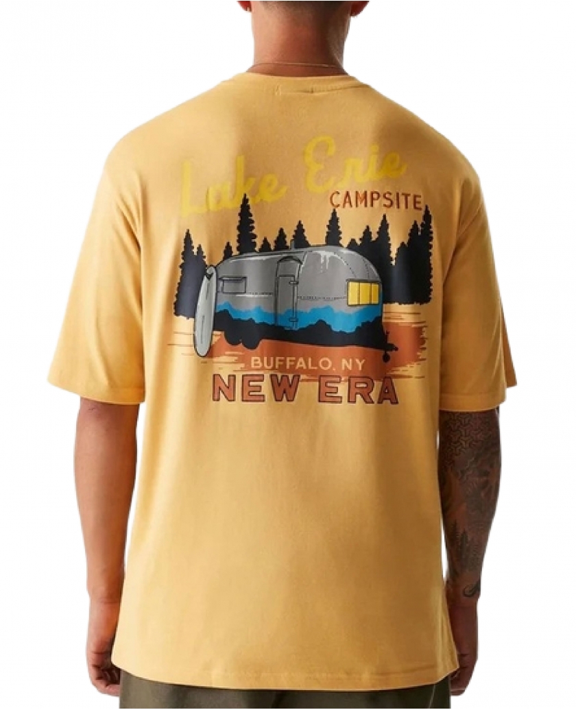 NEW ERA VACATION GRAPHIC BEIGE OVERSIZED T-SHIRT UNISEX