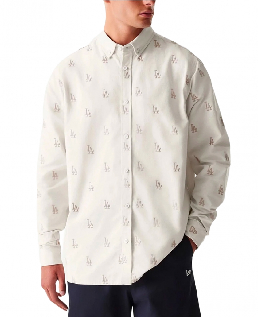 LA DODGERS MLB MONOGRAM WHITE LONG SLEEVE SHIRT