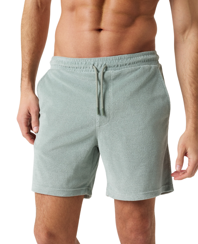 BORG TOWELING POOL SHORTS SLATE GREY M