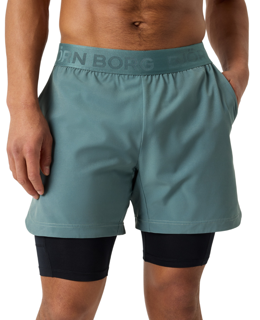 BORG 2 IN 1 SHORTS BALSAM GREEN M