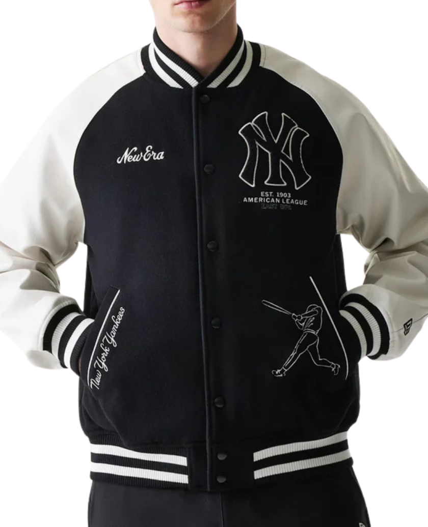 NEW YORK YANKEES MLB BLACK VARSITY JACKET M