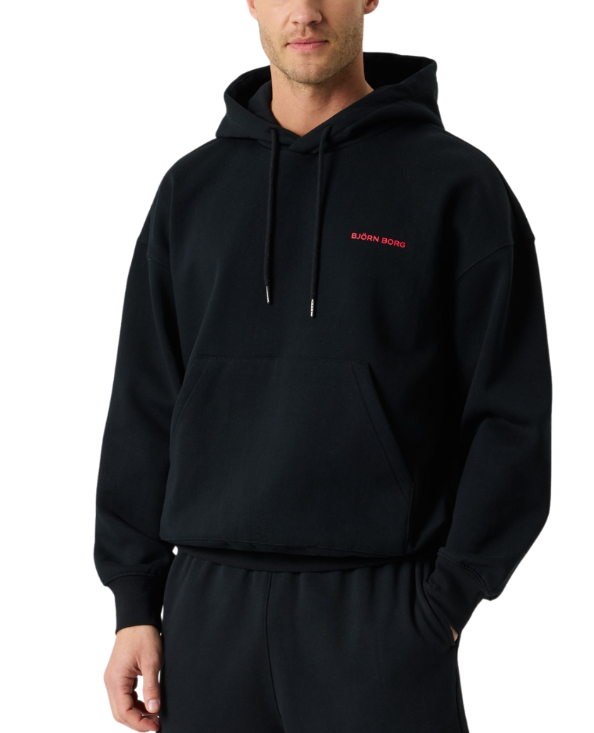 BORG OVERSIZED HOODIE BLACK BEAUTY M