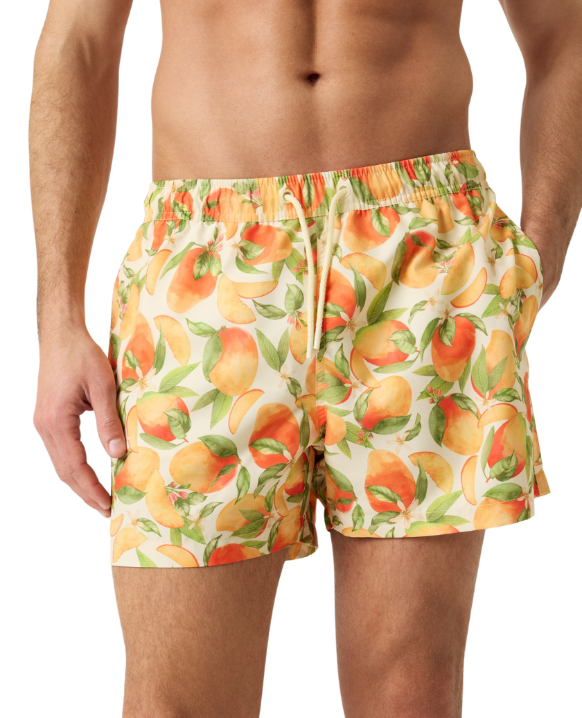 BORG PRINT SWIM SHORTS SUMMER PEACH M
