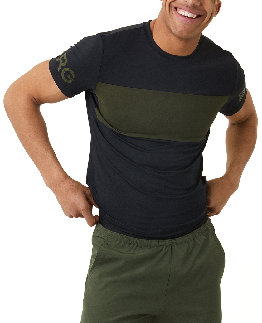 BORG STRIPE T-SHIRT BLACK BEAUTY