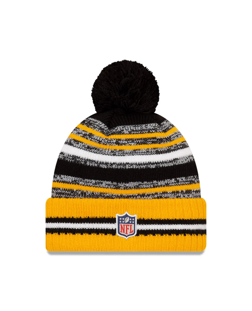 PITTSBURGH STEELERS NFL SIDELINE YELLOW BOBBLE BEANIE