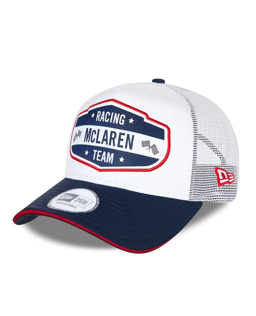 NEW ERA 9FORTY CAP McLAREN F1 USA WHITE TRUCKER CAP