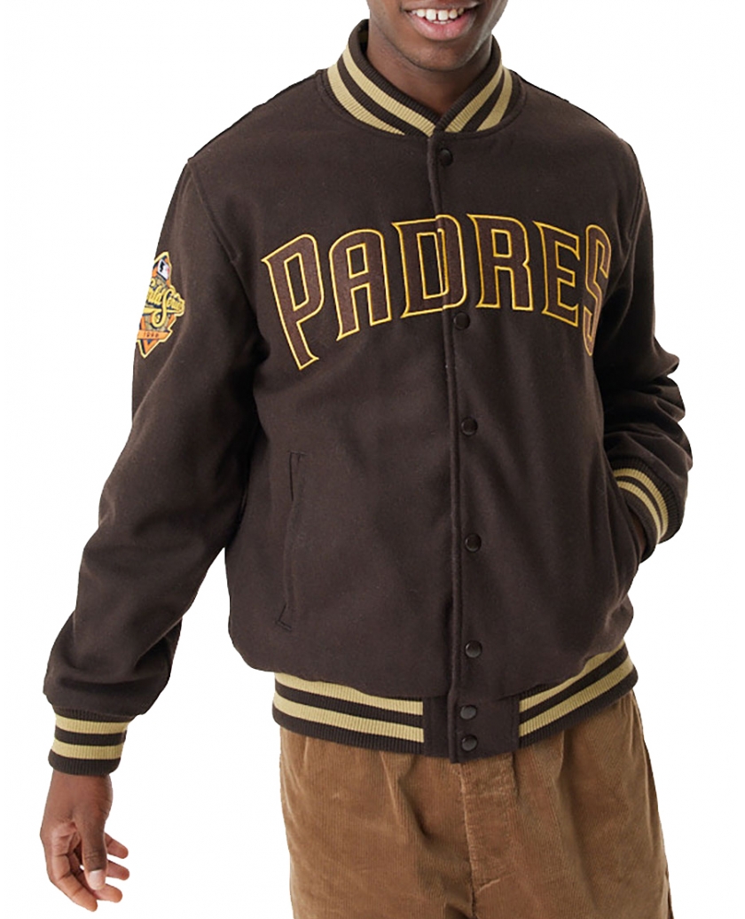 NEW ERA MLB PATCH VARSITY JKT BROWN