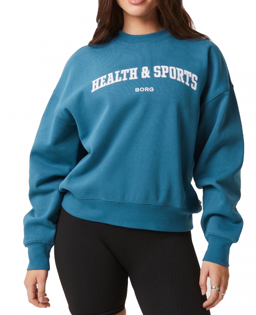 BORG STUDIO OVERSIZED CREW MALLARD BLUE W