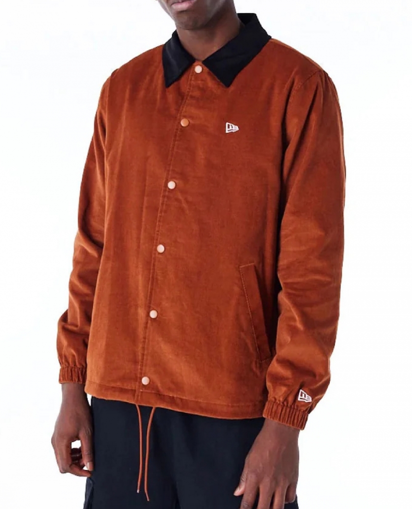 NEW ERA BROWN CORD COACH JACKET M