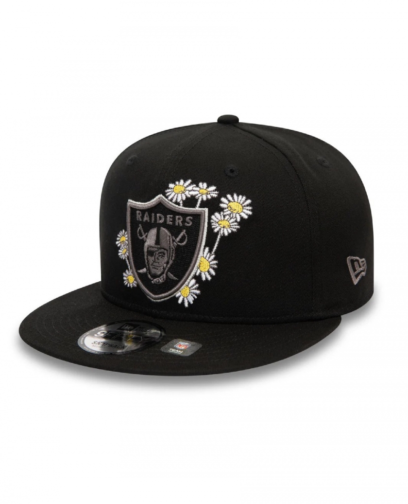 LAS VEGAS RAIDERS 9FIFTY SEASONAL FLOWER BLACK CAP