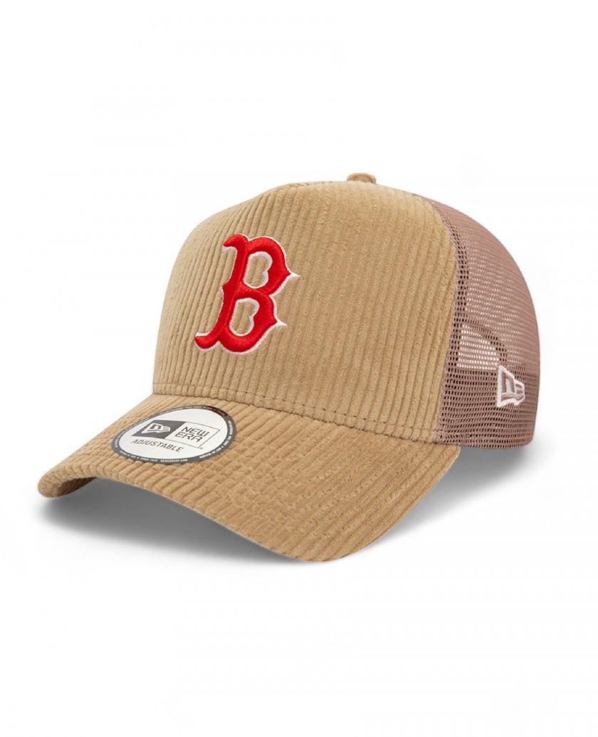 NEW ERA MLB CORD TRUCKER BOSTON RED SOX BEIGE CAP