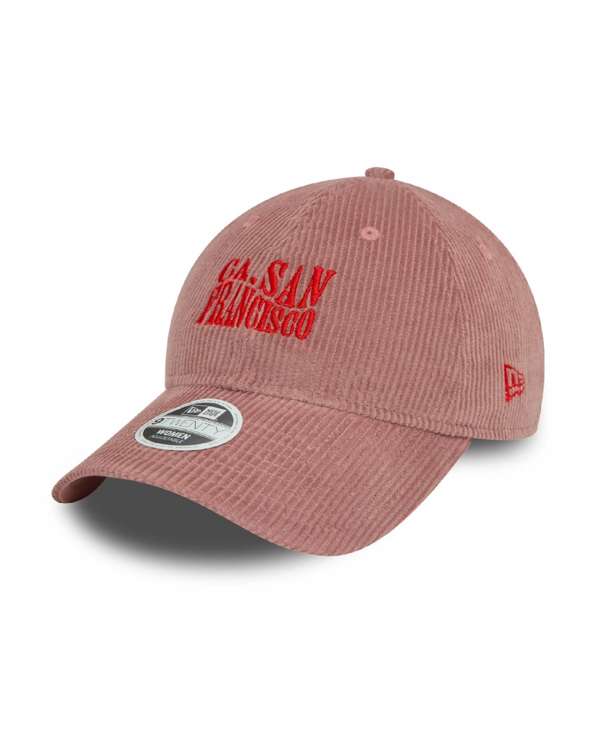 WOMENS NEW ERA CORD PASTEL PINK 9TWENTY ADJUSTABLE CAP