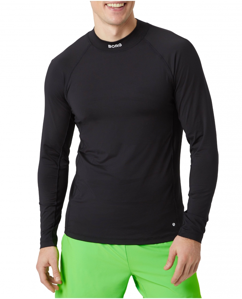 BORG MOCK NECK LS T-SHIRT BLACK M